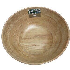 Tommy Bahama Large Melamine Indoor/Outdoor Mixing Bowl Bamboo-Look Interior 10"
